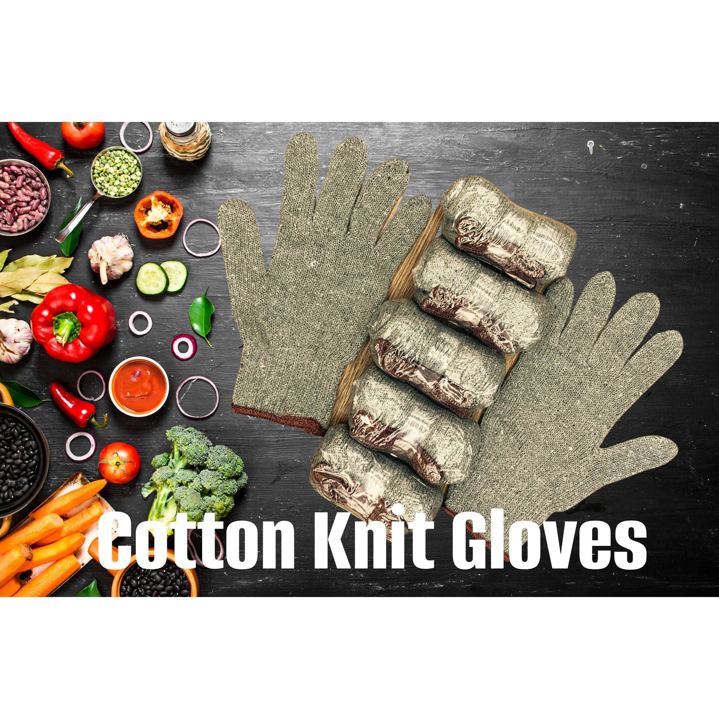 Knit BBQ Glove Liners (Pair)